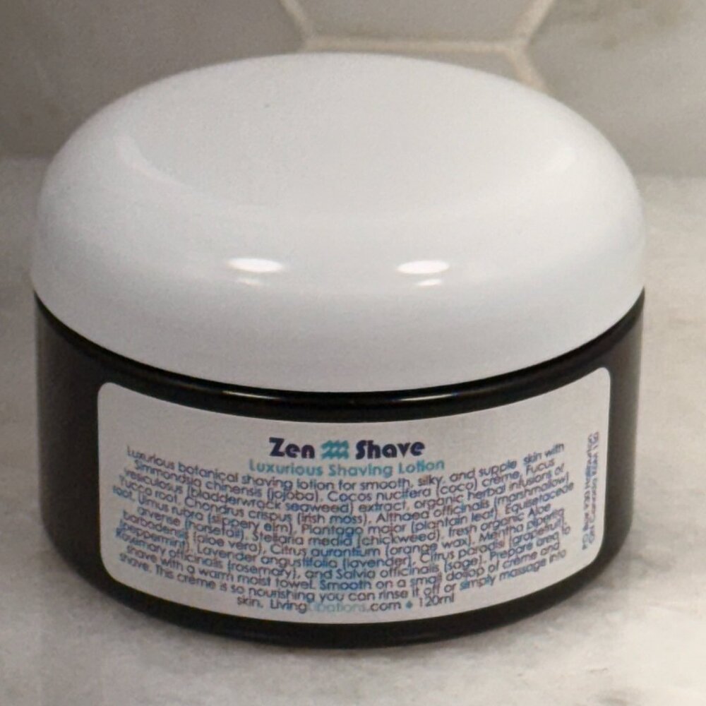 Living Libations - Organic Zen Shave Lotion | Natural, Wildcrafted, Vegan 120ml